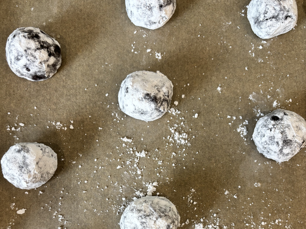 Die Kugeln backen